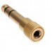 DOMO nSpeed C35T65 3.5mm Female to 6.5mm and 6.35mm Male Plug Stereo Audio Jack Golden Metal