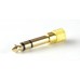 DOMO nSpeed C35T65 3.5mm Female to 6.5mm and 6.35mm Male Plug Stereo Audio Jack Golden Metal