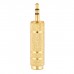 DOMO nSpeed C65T35 6.5mm and 6.35mm Female to 3.5mm Male Plug Stereo Audio Jack Golden Metal