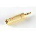 DOMO nSpeed C65T35 6.5mm and 6.35mm Female to 3.5mm Male Plug Stereo Audio Jack Golden Metal